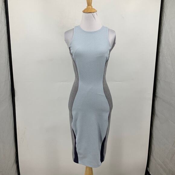 LaPina David Helwani Dress Womens S Small Geometric Built In Bra Bodycon Stretch - Picture 2 of 13